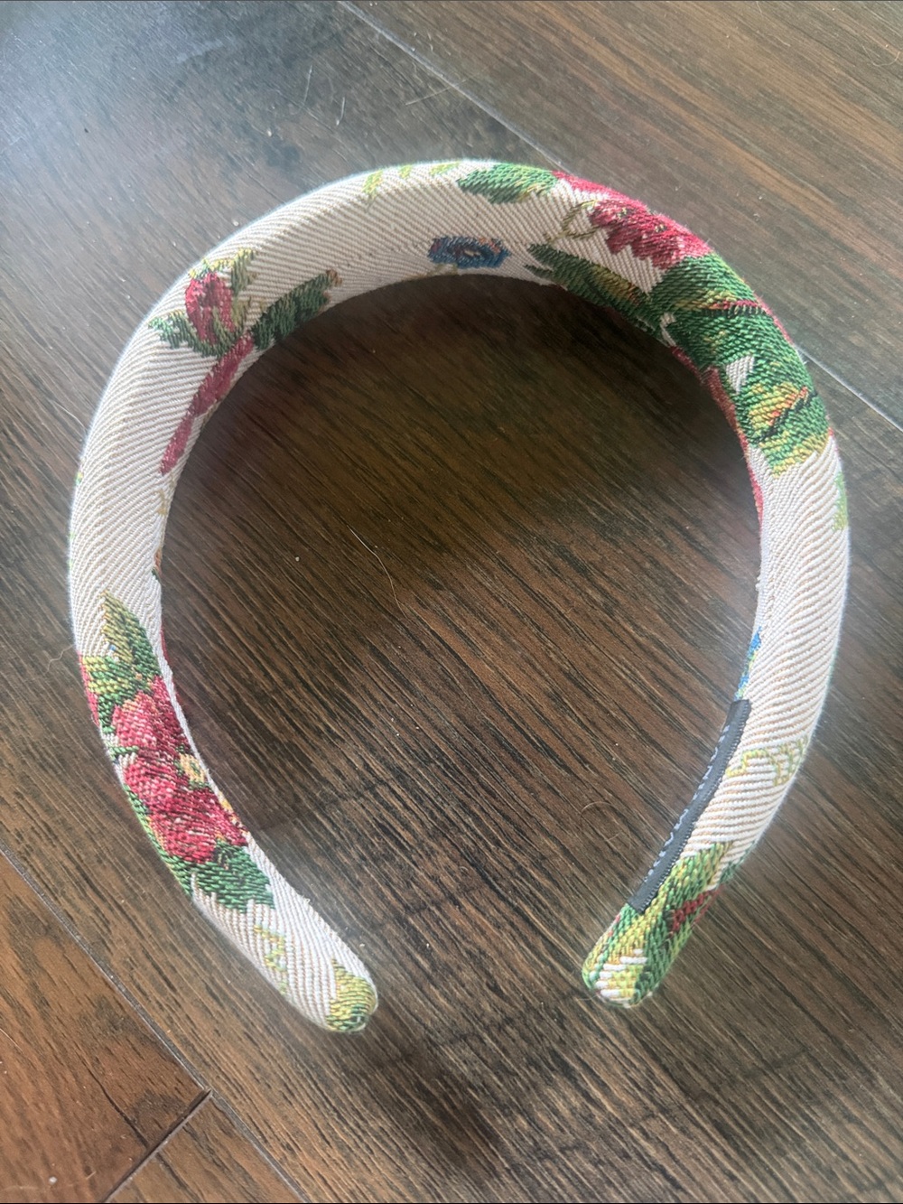Floral Padded Headband - Pink & Green